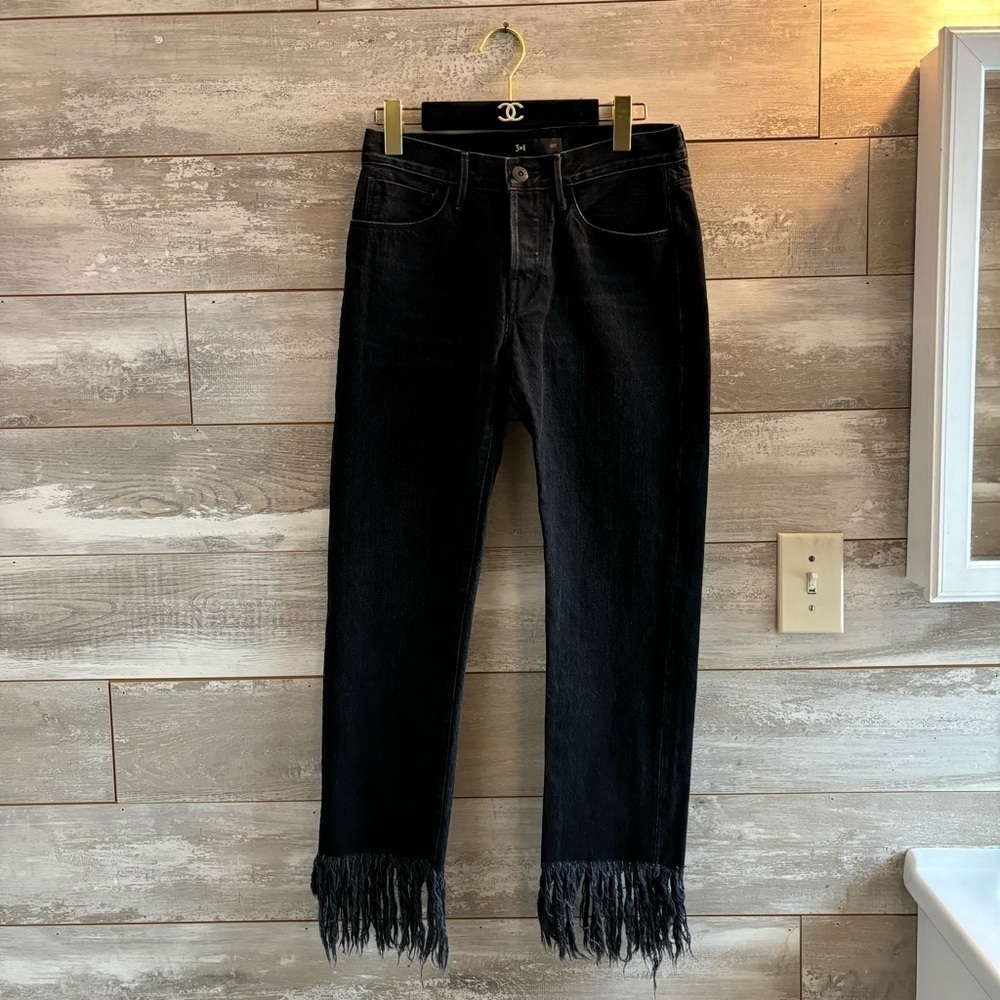 3x1 NYC Frayed Hem Relaxed Jeans - Picture 4 of 11